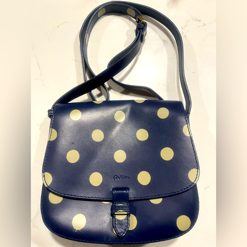 Authentic Cath Kidston leather royal blue crossbody